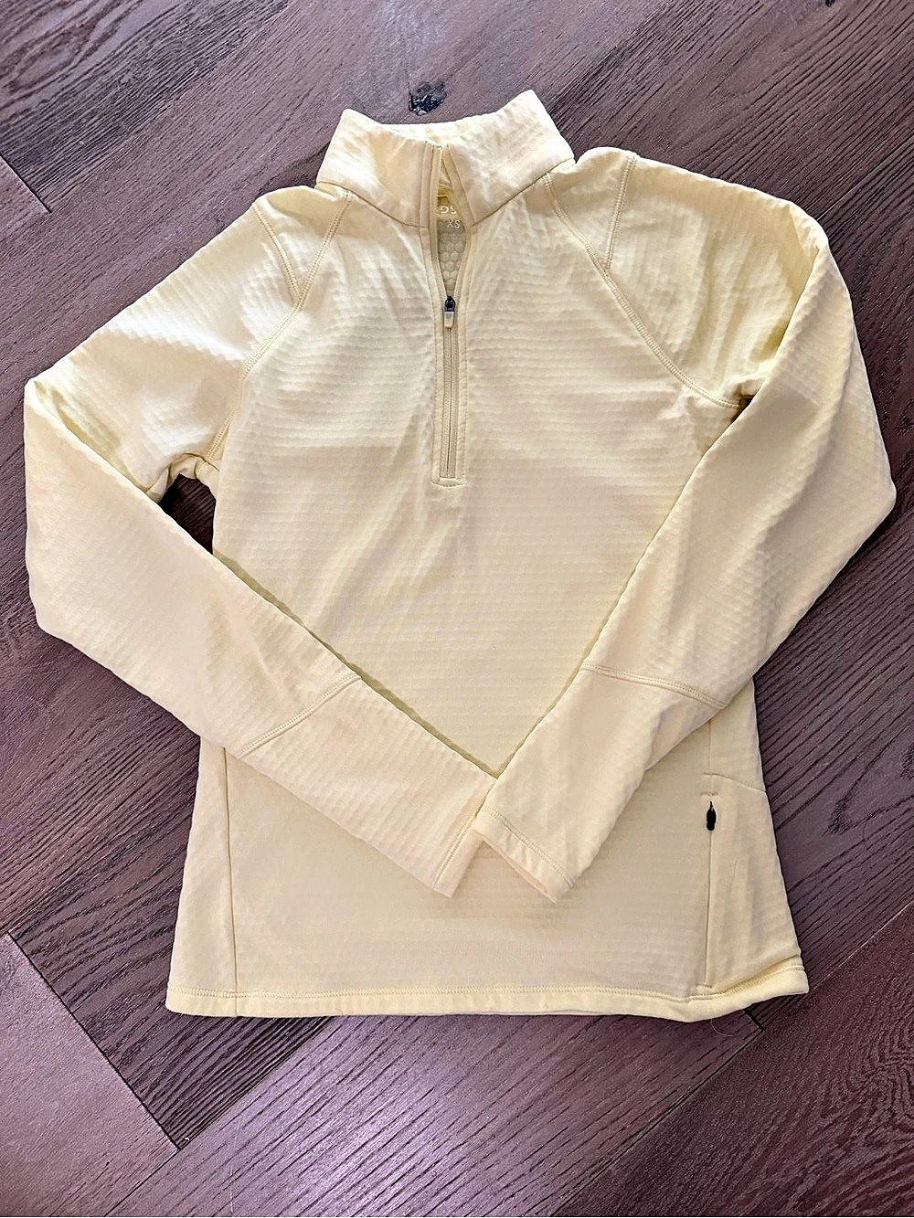 DSG Run Grid 1/4 Zip Pullover Butter Yellow XS
